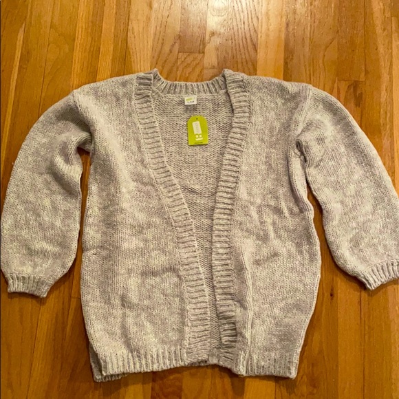 Crazy8 XL14/16 girls gray/white flecked cardigan - Picture 1 of 4
